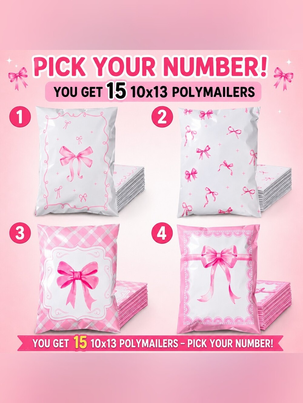 Awareness Month Coming 15 Polymailers Pick Your # (10x13) - Pack of 15